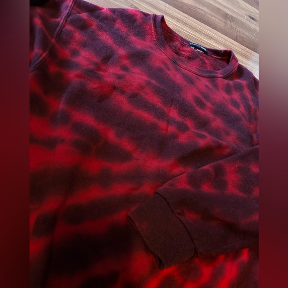 Red Tie Dye Fashion Nova Crew Neck. Size Medium - Picture 2 of 6